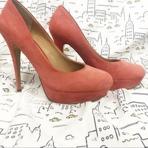 KELSI DAGGER Pink Suede Heels Size 9